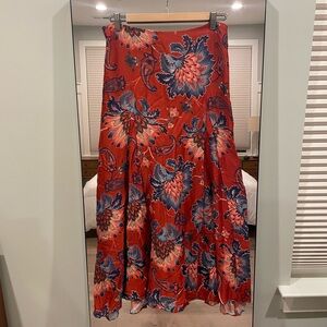 FARM Rio Red Luang Lenzing Maxi Skirt - see defect